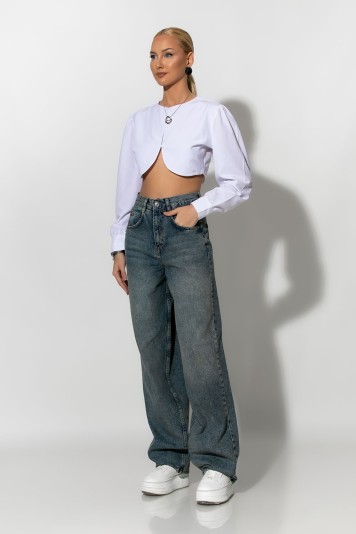 Jean relaxed fit μπλε