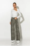 Jean wide leg λεοπάρ μπεζ Jean wide leg λεοπάρ μπεζ