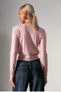 Cropped μπλούζα με στρας ροζ