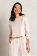 Cropped μπλούζα βελούδο vanilia Cropped μπλούζα βελούδο vanilia