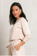 Cropped μπλούζα βελούδο vanilia Cropped μπλούζα βελούδο vanilia