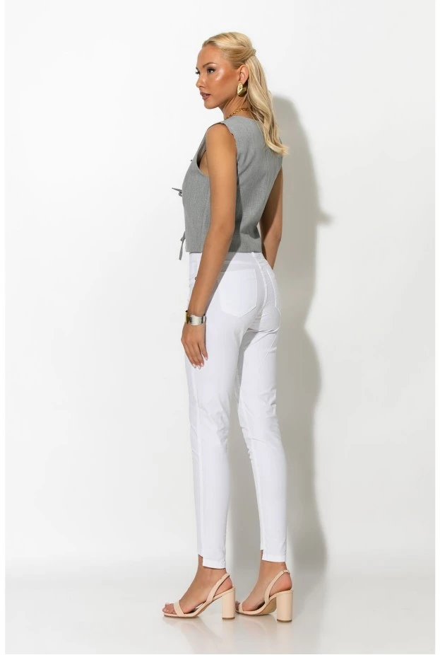 Παντελόνι slim fit push-up λευκό
