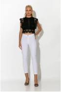 Παντελόνι slim fit λευκό Παντελόνι slim fit λευκό