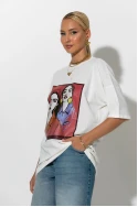 T-Shirt με στάμπα two girls λευκό T-Shirt με στάμπα two girls λευκό