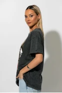 T-Shirt με στάμπα red heels ανθρακί