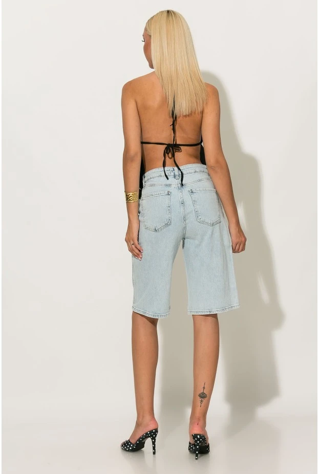 Halter top με cups και δέσιμο στο λαιμό και στην πλάτη μαύρο