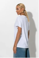 Oversized t-shirt με στάμπα cherie λευκό-πράσινο Oversized t-shirt με στάμπα cherie λευκό-πράσινο