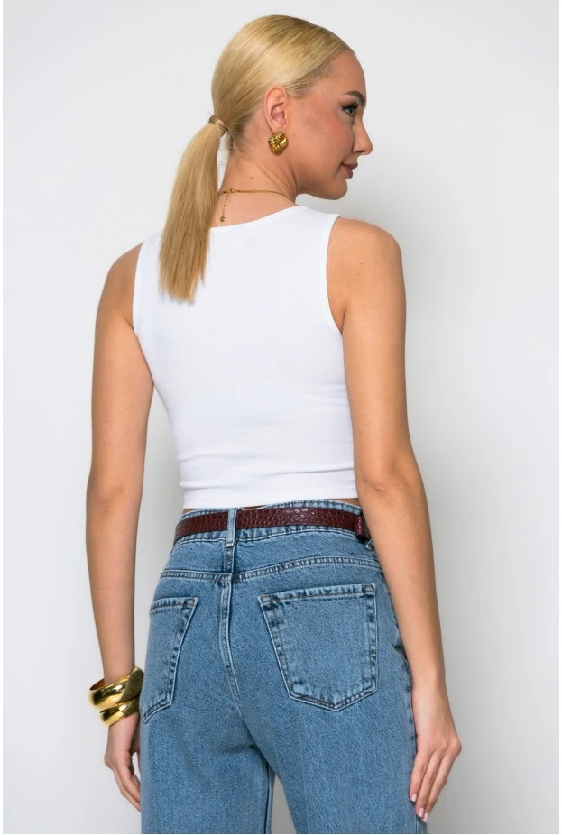 Crop top λευκό