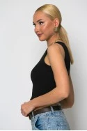 Crop top μαύρο