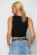Crop top μαύρο