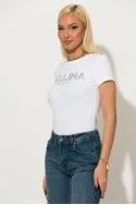 T-shirt με στρας bellina λευκό