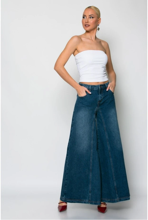 Crop top στράπλες λευκό