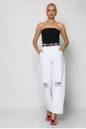 Crop top στράπλες μαύρο