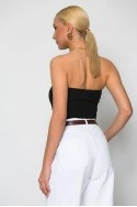 Crop top στράπλες μαύρο