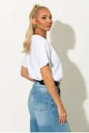 T-shirt με στρας smile λευκό