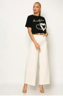 T-Shirt με κέντημα only love μαύρο