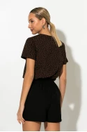 T-shirt leopard print καφέ