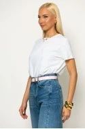 T-shirt με χρυσές λεπτομέρειες λευκό