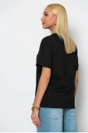 T-shirt με patch hey you μαύρο