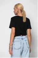 T-shirt κοντομάνικο με eye στρας μαύρο