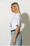 T-shirt με patch two bears λευκό