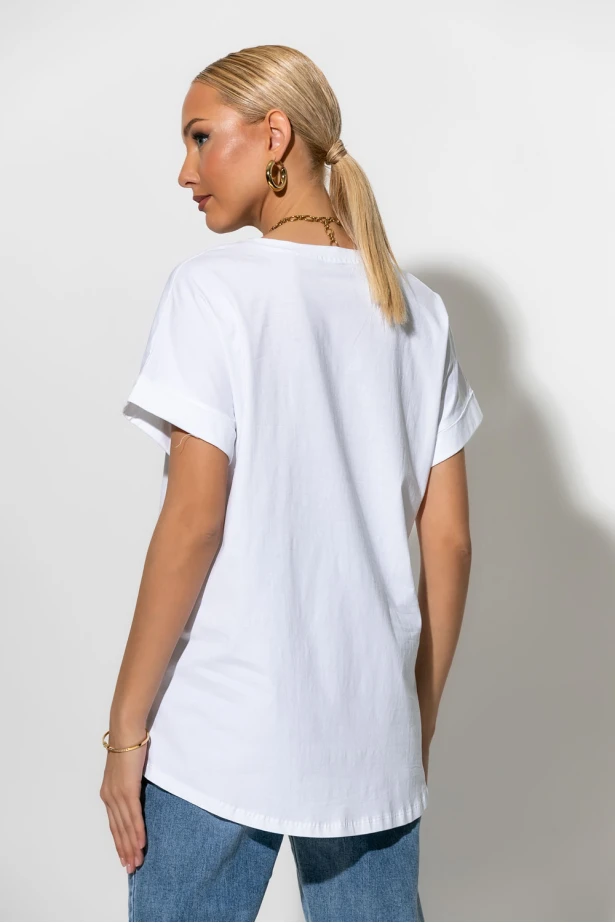 T-shirt με cherry's λευκό