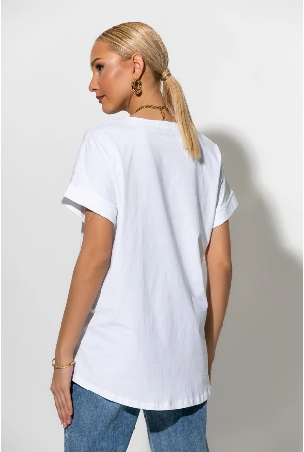 T-shirt με cherry's λευκό
