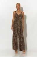 Ολόσωμη φόρμα τιραντέ leopard print μπεζ Ολόσωμη φόρμα τιραντέ leopard print μπεζ