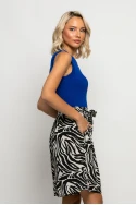 Βερμούδα με ζωνάκι zebra print μαύρο Βερμούδα με ζωνάκι zebra print μαύρο
