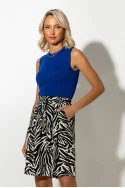 Βερμούδα με ζωνάκι zebra print μαύρο Βερμούδα με ζωνάκι zebra print μαύρο