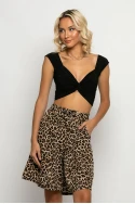 Βερμούδα με ζωνάκι leopard μπεζ ανοιχτό Βερμούδα με ζωνάκι leopard μπεζ ανοιχτό