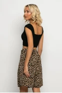 Βερμούδα με ζωνάκι leopard μπεζ ανοιχτό Βερμούδα με ζωνάκι leopard μπεζ ανοιχτό