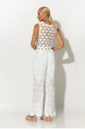 Παντελόνι crochet με ενσωματωμένο σορτς λευκό Παντελόνι crochet με ενσωματωμένο σορτς λευκό