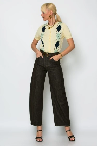 Jean balloon fit καφέ