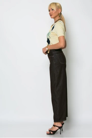Jean balloon fit καφέ