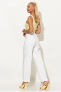 Jean straight leg λευκό
