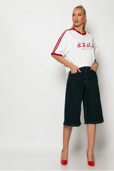 Jean βερμούδα baggy μπλε ντένιμ