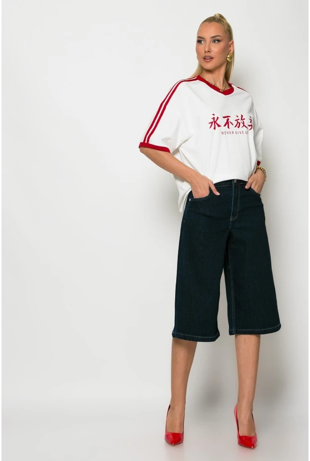 Jean βερμούδα baggy μπλε ντένιμ