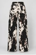 Jean cargo barrel cow print μπεζ