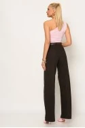 Jean wide leg καφέ