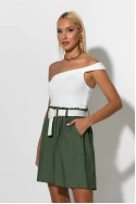 Βερμούδα με zipper ζώνη χακί Βερμούδα με zipper ζώνη χακί
