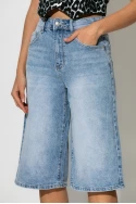 Jean push up βερμούδα μπλε 