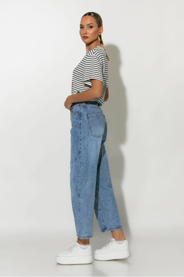 Baggy jean mom fit μπλε Baggy jean mom fit μπλε