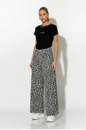 Wide leg jean leopard print μαύρο Wide leg jean leopard print μαύρο