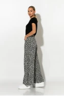 Wide leg jean leopard print μαύρο Wide leg jean leopard print μαύρο