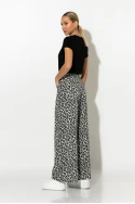 Wide leg jean leopard print μαύρο Wide leg jean leopard print μαύρο