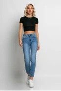 Jean mom fit μπλε Jean mom fit μπλε