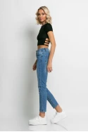 Jean mom fit μπλε Jean mom fit μπλε
