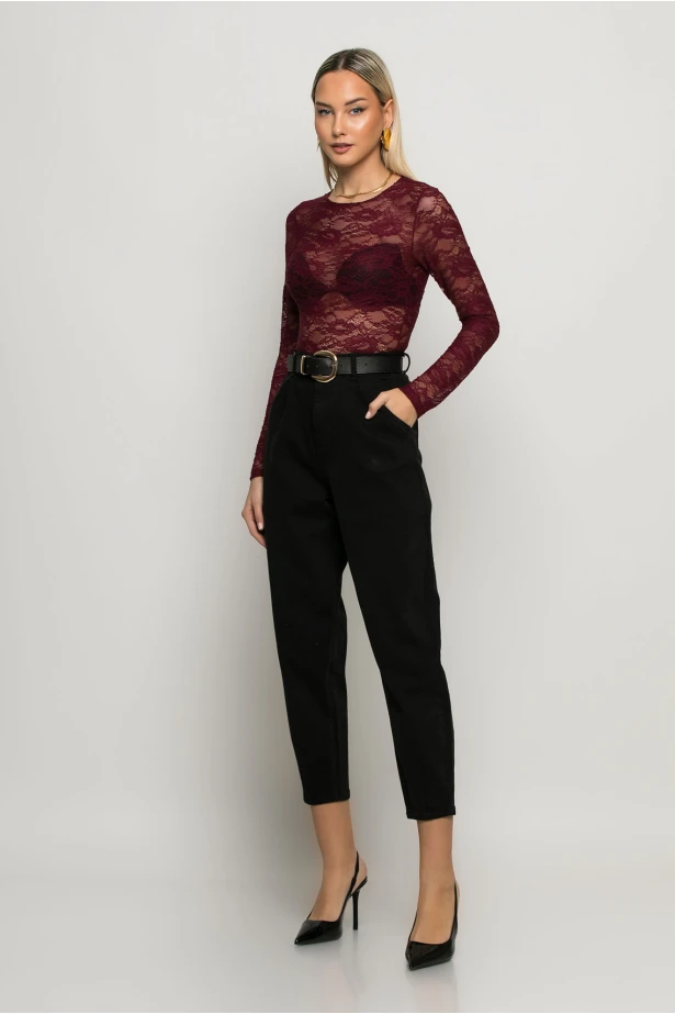 Παντελόνι τζιν loose fit μαύρο Παντελόνι τζιν loose fit μαύρο