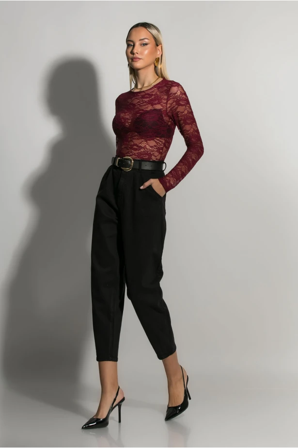 Παντελόνι τζιν loose fit μαύρο Παντελόνι τζιν loose fit μαύρο
